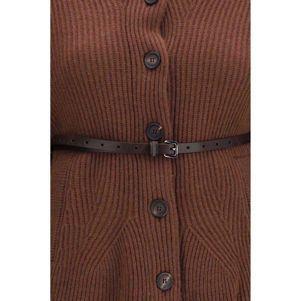 Brunello Cucinelli Women's Regular Fit Cashmere & Wool Cardigan - Brown