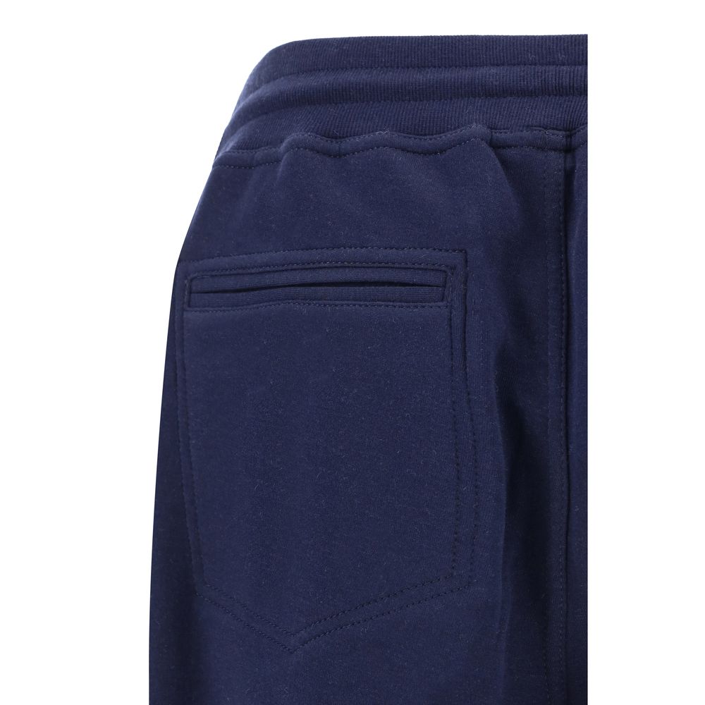 Brunello Cucinelli Men's Regular Fit Polyamide Silk Cotton & Cashmere Jogger Sweatpants - Blue