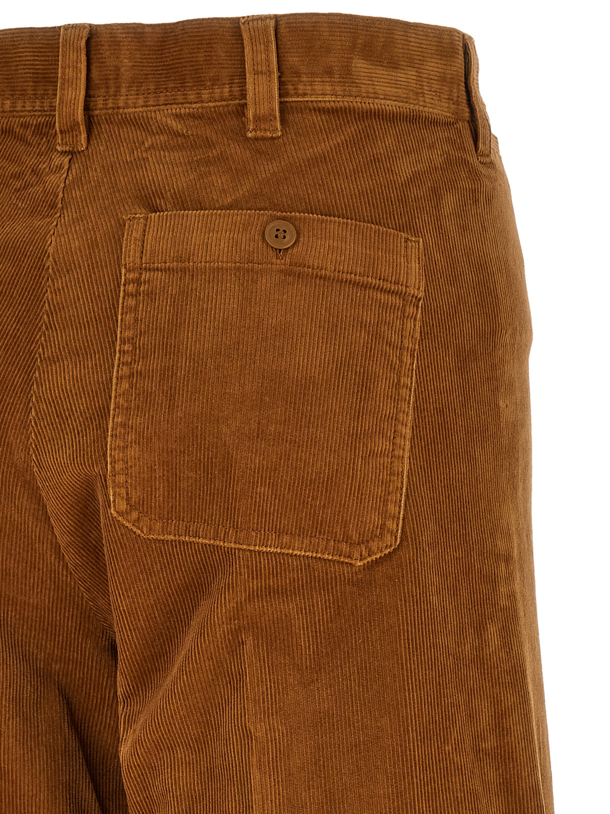 Polo Ralph Lauren 9 To 5 Women's Flared High Rise Stretch Cotton Corduroy Trousers - Brown