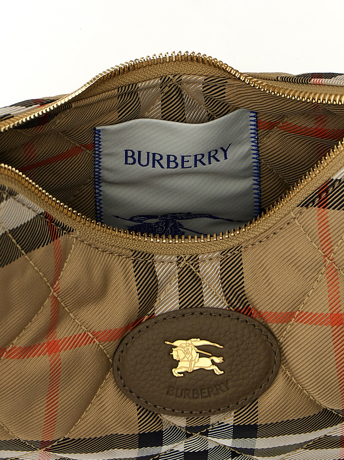 Burberry Polyamide Polyurethane Leather Crossbody Quilted Handbag - Multicolor