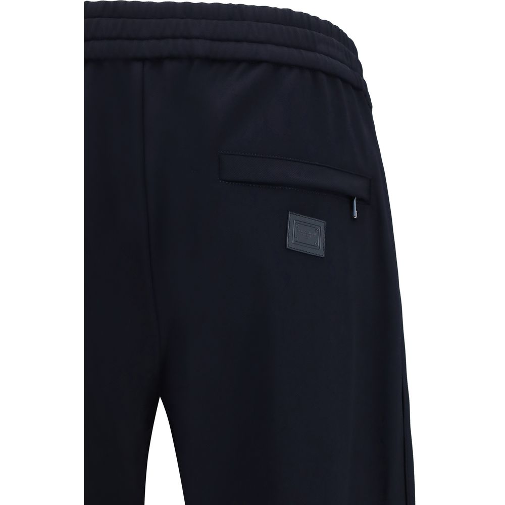 Dolce & Gabbana Men's Athletic Regular Fit Stretch Polyamide Activewear Pants - Blue