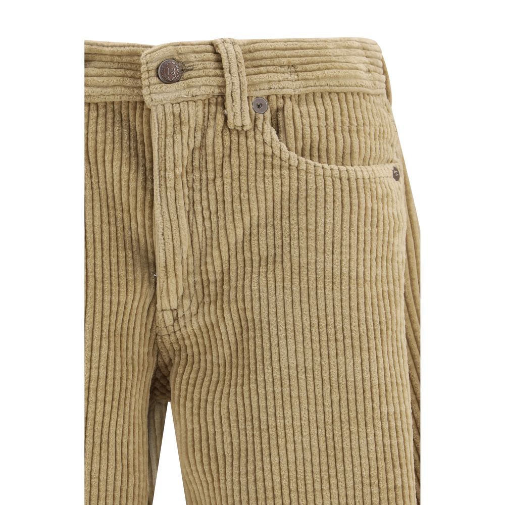 R13 Women's Relaxed Fit Regular Denim Cotton Corduroy Jeans - Brown