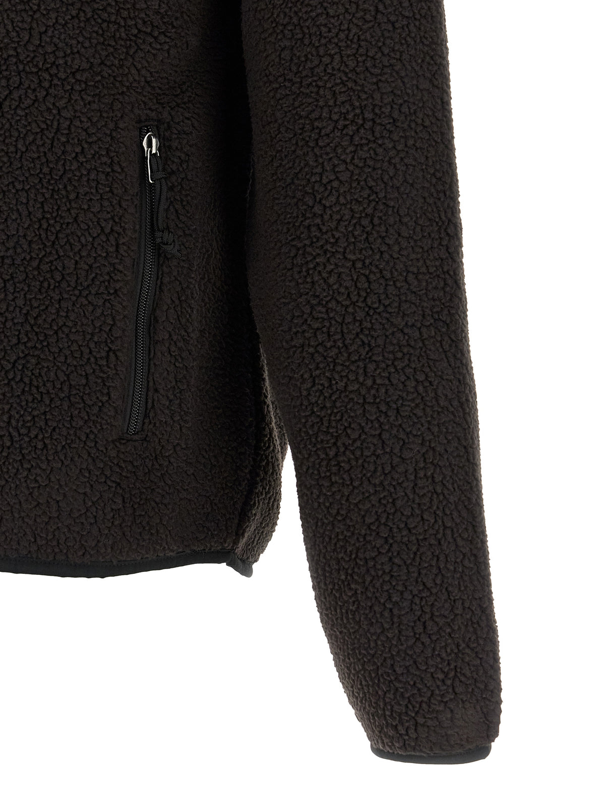 Overcoat by PATAGONIA for men in polyester black showcases a architectural silhouette, artfully detailed with a distinctive and functional thermal & pockets for a architectural finish.