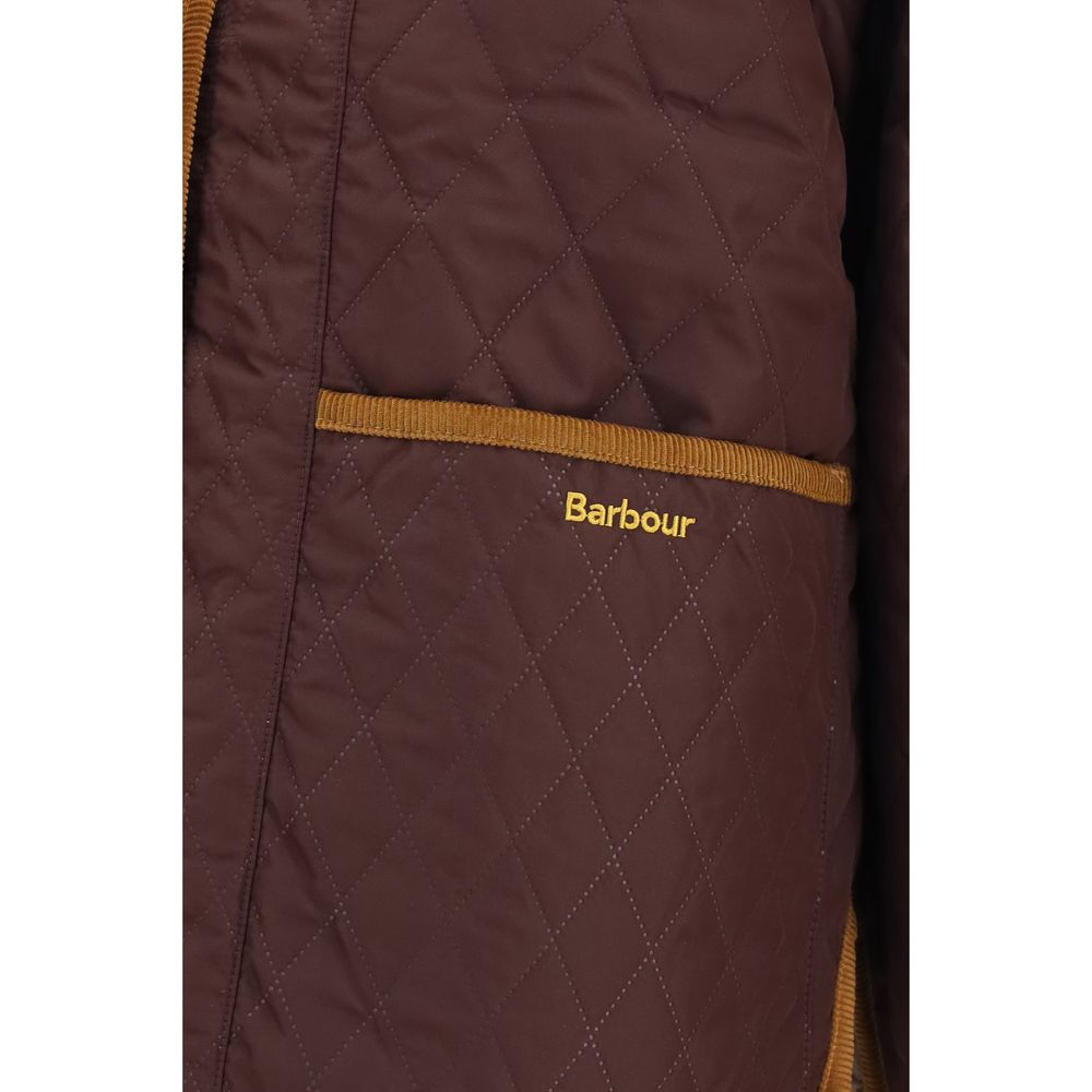 Barbour Women's Quilted Polyester Velvet Overcoat - Bordeaux