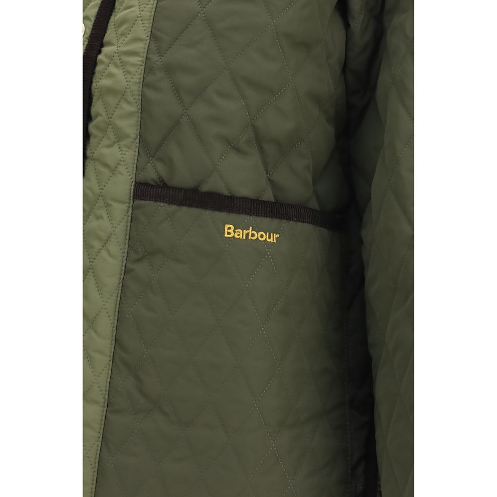 Jacket by Barbour for women in polyester velvet bicolour, patterned & signature showcases a contemporary silhouette, detailed with a contemporary and premium pockets & insulated for a sophisticated finish.