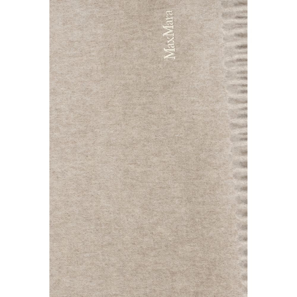 Max Mara Cashmere Shawl Fringes Scarf - Beige