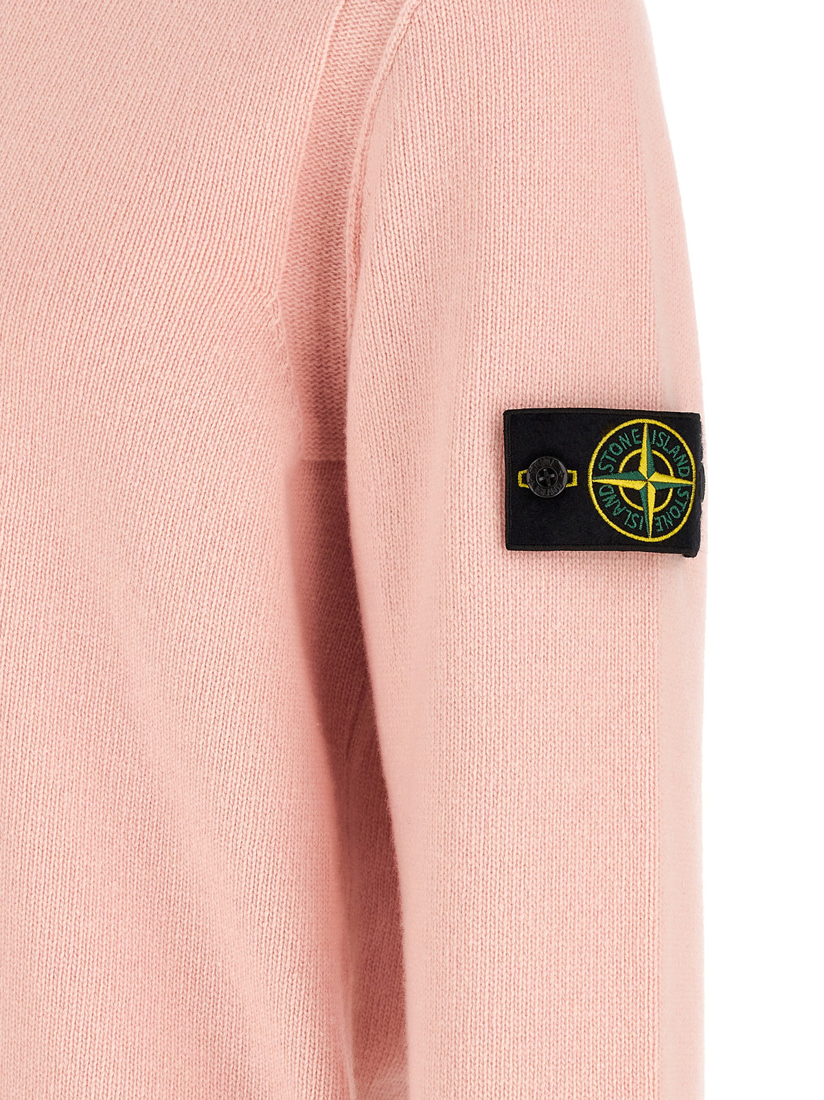 Cardigan by Stone Island for men in virgin wool multicolor & pink showcases a luxurious silhouette, meticulously detailed with a sophisticated and for a refined finish.