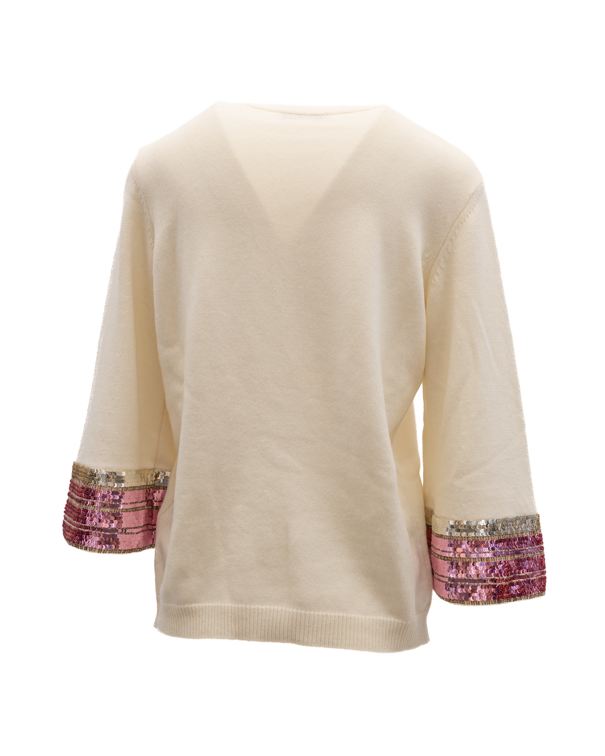 Valentino Garavani Women's Sequins Sweater - Cream Purple