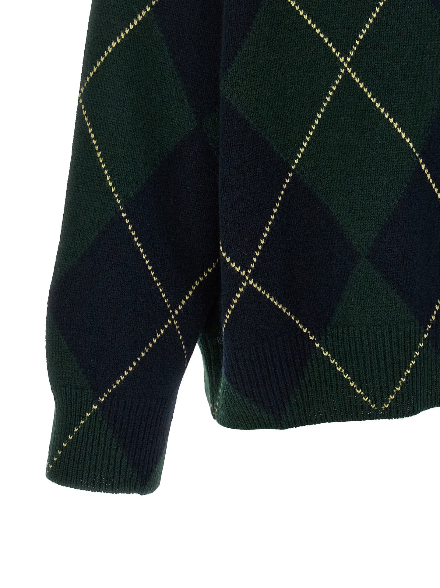 BE YOU Women's Relaxed Fit Crew Neck Cashmere Cardigan - Blue Green Multicolor Patterned