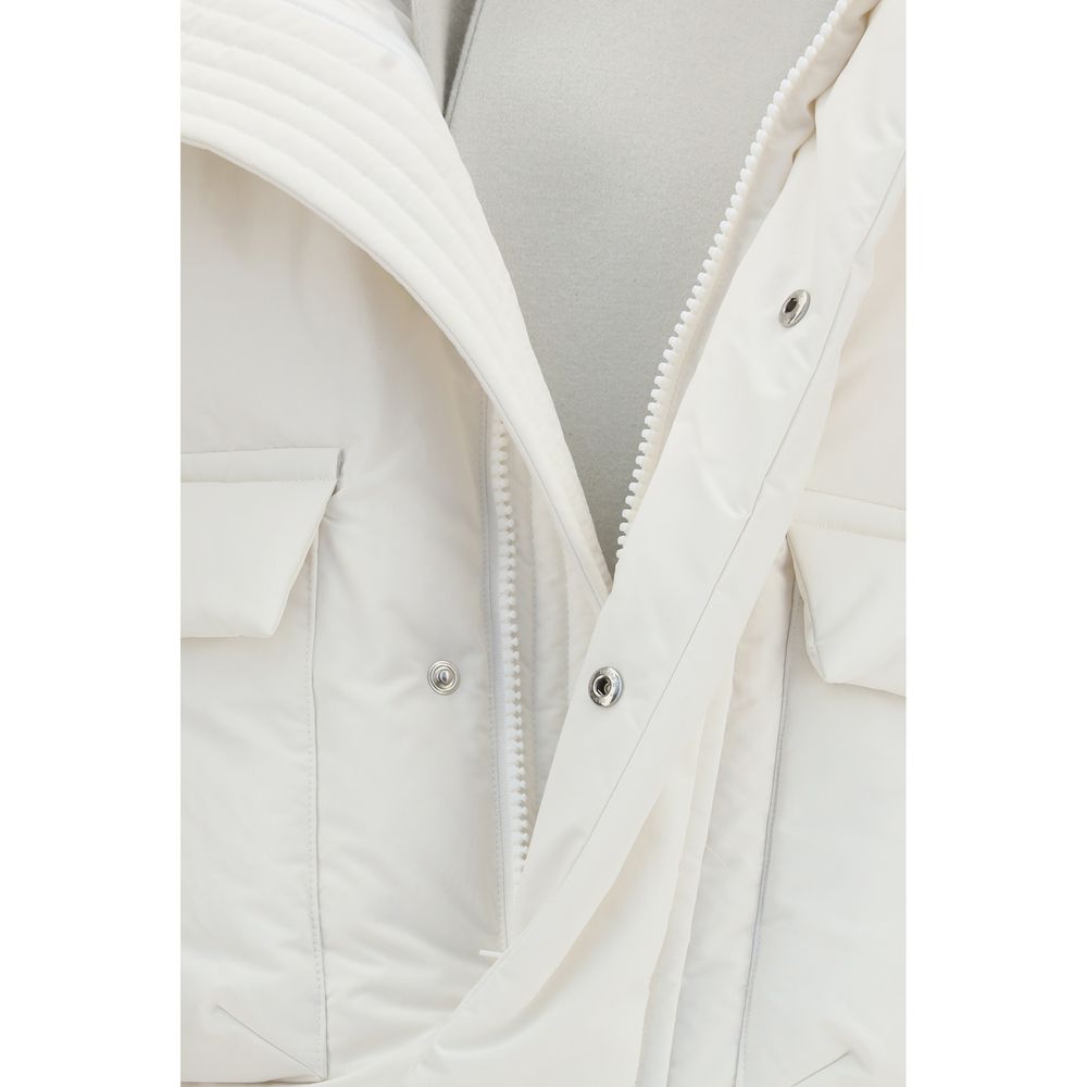 Sacai Women's Padded Polyester Overcoat - White