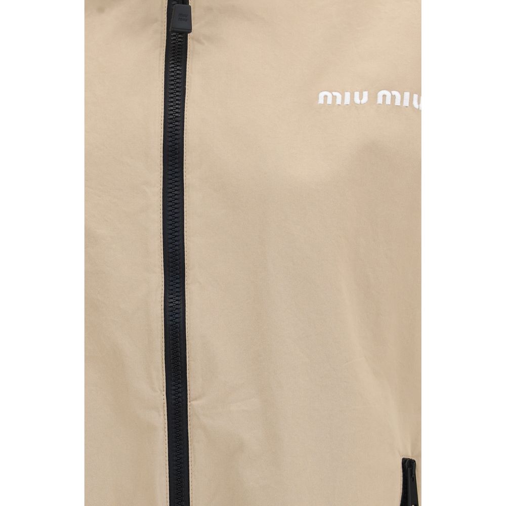 Miu Miu Women's Cotton Overcoat - Beige