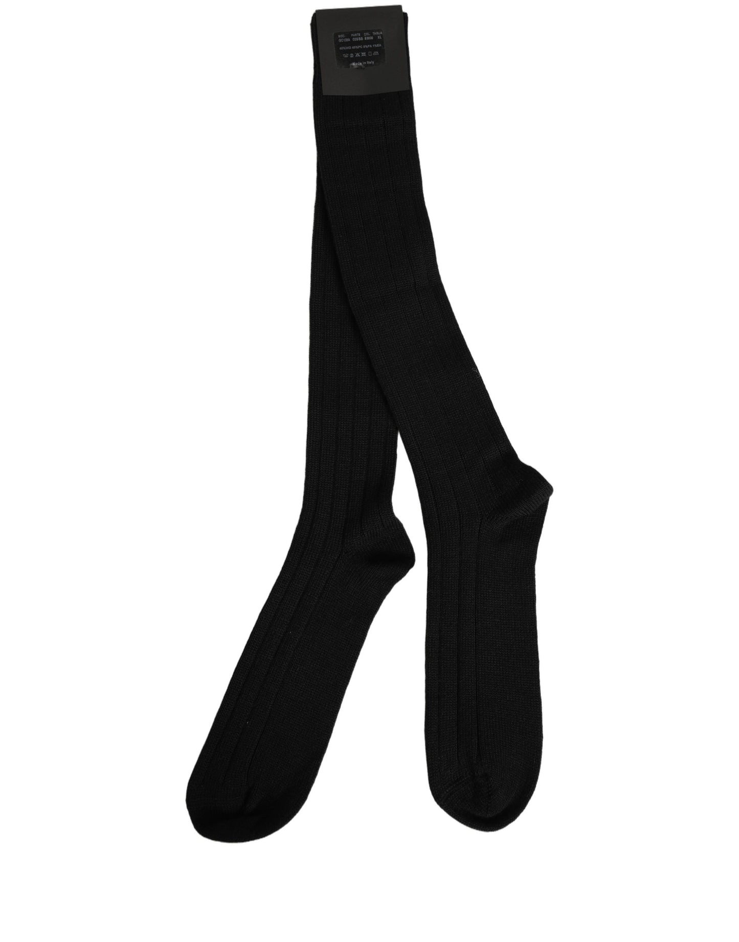 Dolce & Gabbana Black DG Logo Print Over The Calf Accessory Socks