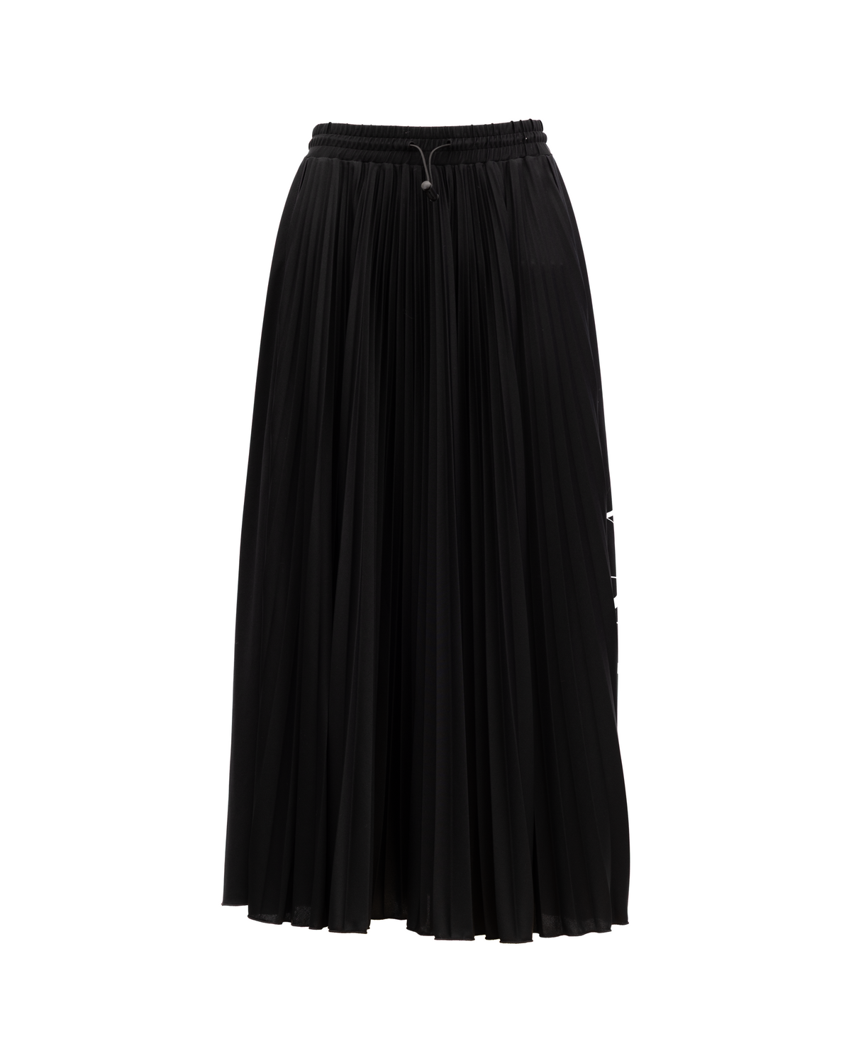 Skirt by Valentino Garavani for women in wool black features a contoured silhouette from the Women's Long Skirt collection, characterized by its contoured long for a contoured finish.