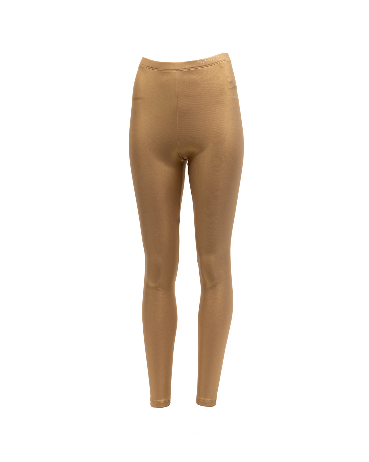 Activewear Leggings by Valentino Garavani for women in silk gold features an streamlined leggings and with a long cut, beautifully enhanced by performance-driven .