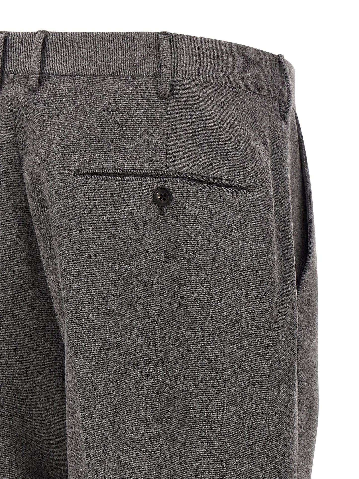 CELLAR DOOR Men's Relaxed Fit Stretch Polyester & Viscose Trousers - Brown