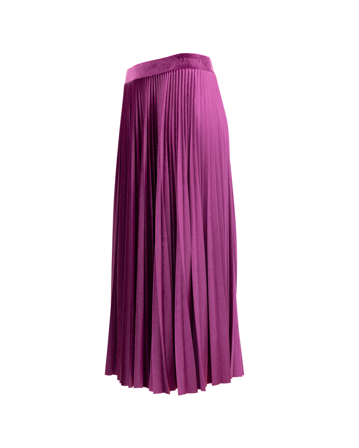 Valentino Garavani Women's Silk Midi Skirt - Purple
