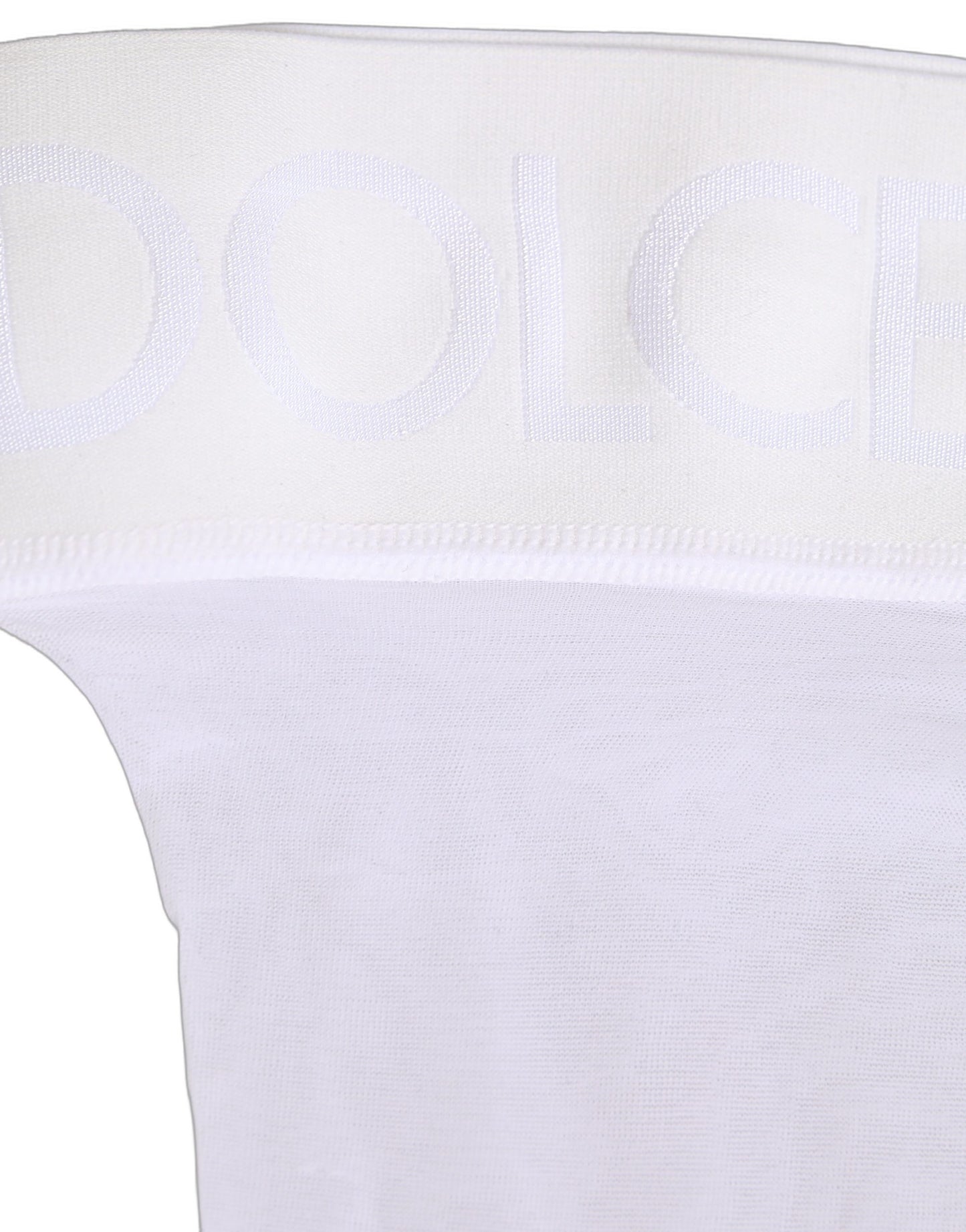 Dolce & Gabbana .White Nylon Logo Calf Long Women Accessory Socks