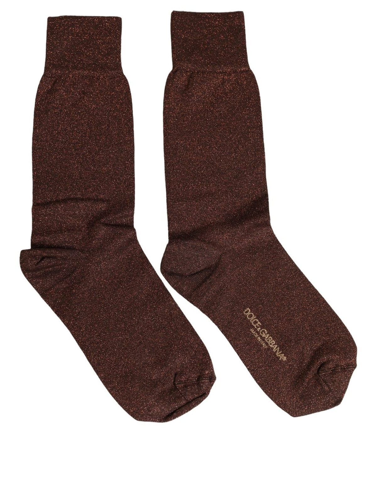 Socks by Dolce & Gabbana for women in nylon polyester viscose & calf leather brown features an stylish silhouette, showcasing the stylish design of this Women's Nylon Polyester Viscose & Calf Leather Socks with a stylish finish.