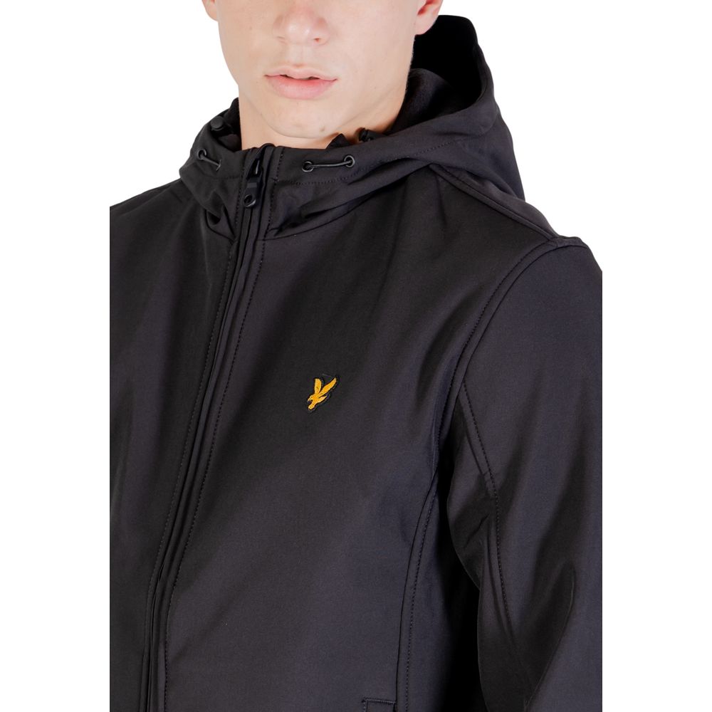 Lyle & Scott Men's Softshell Fleeced Stretch Polyester Hooded Parka - Black