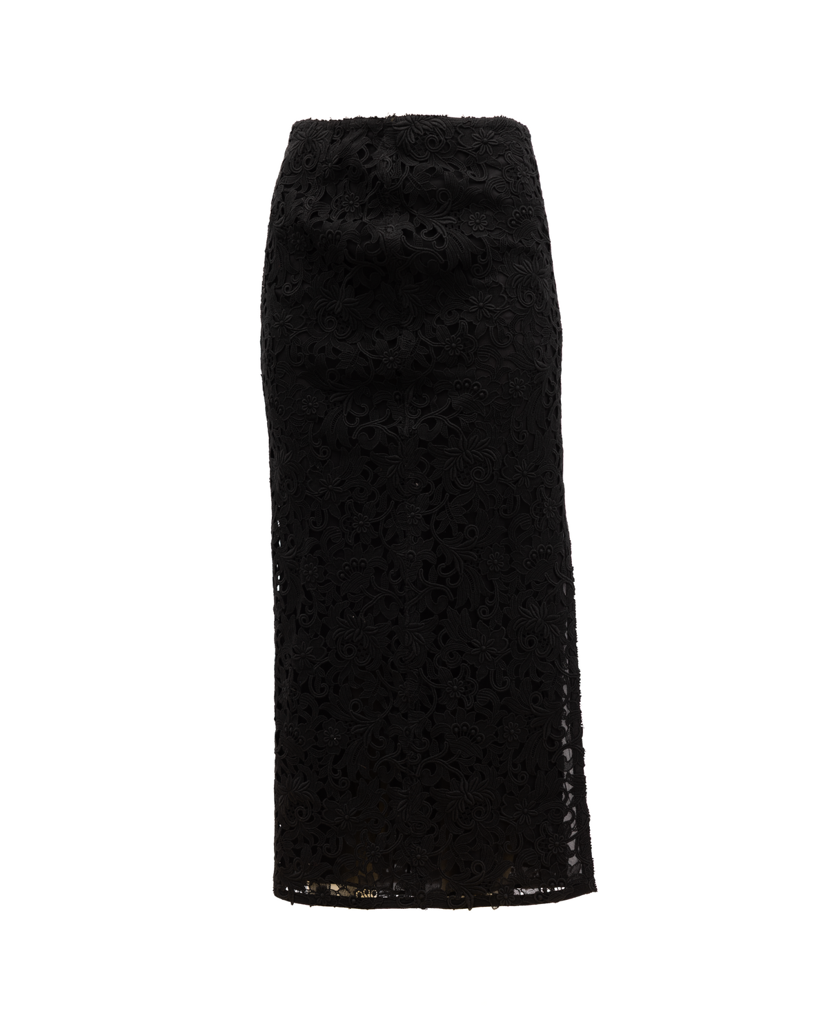 Valentino Garavani Women's Lace Midi Skirt - Black Floral