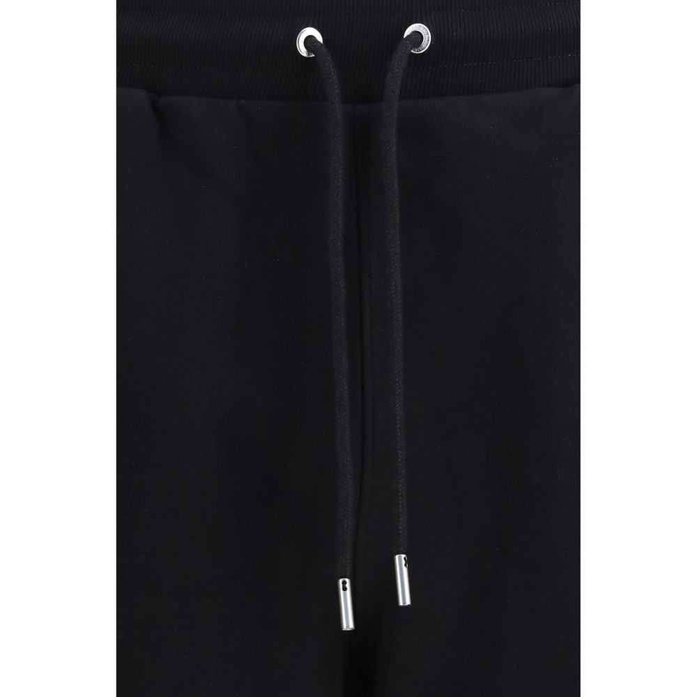 Ami Paris Men's Relaxed Fit Regular Wide Cotton Jogger Sweatpants - Black