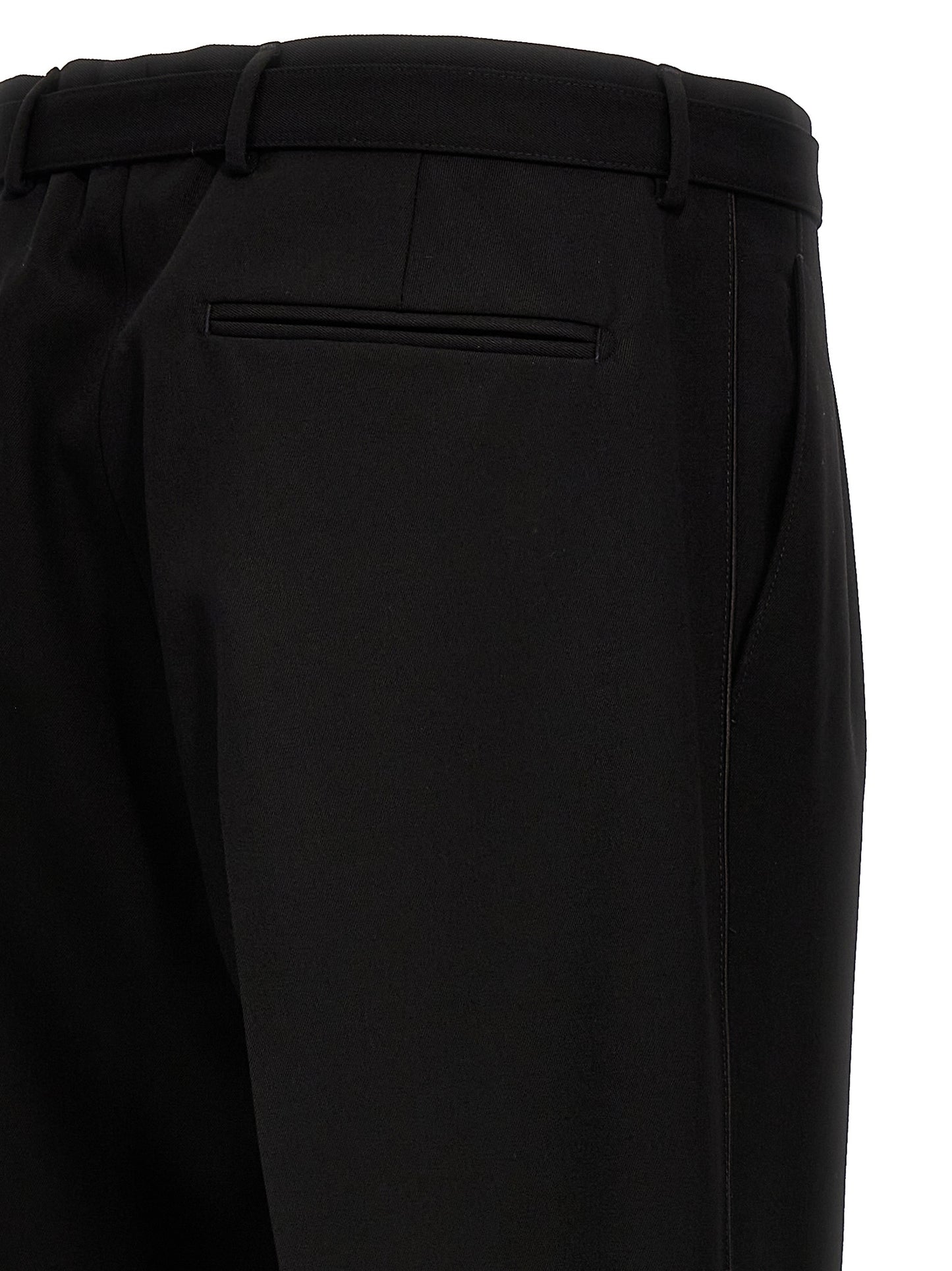 Prada Black Virgin Wool Dress Pants