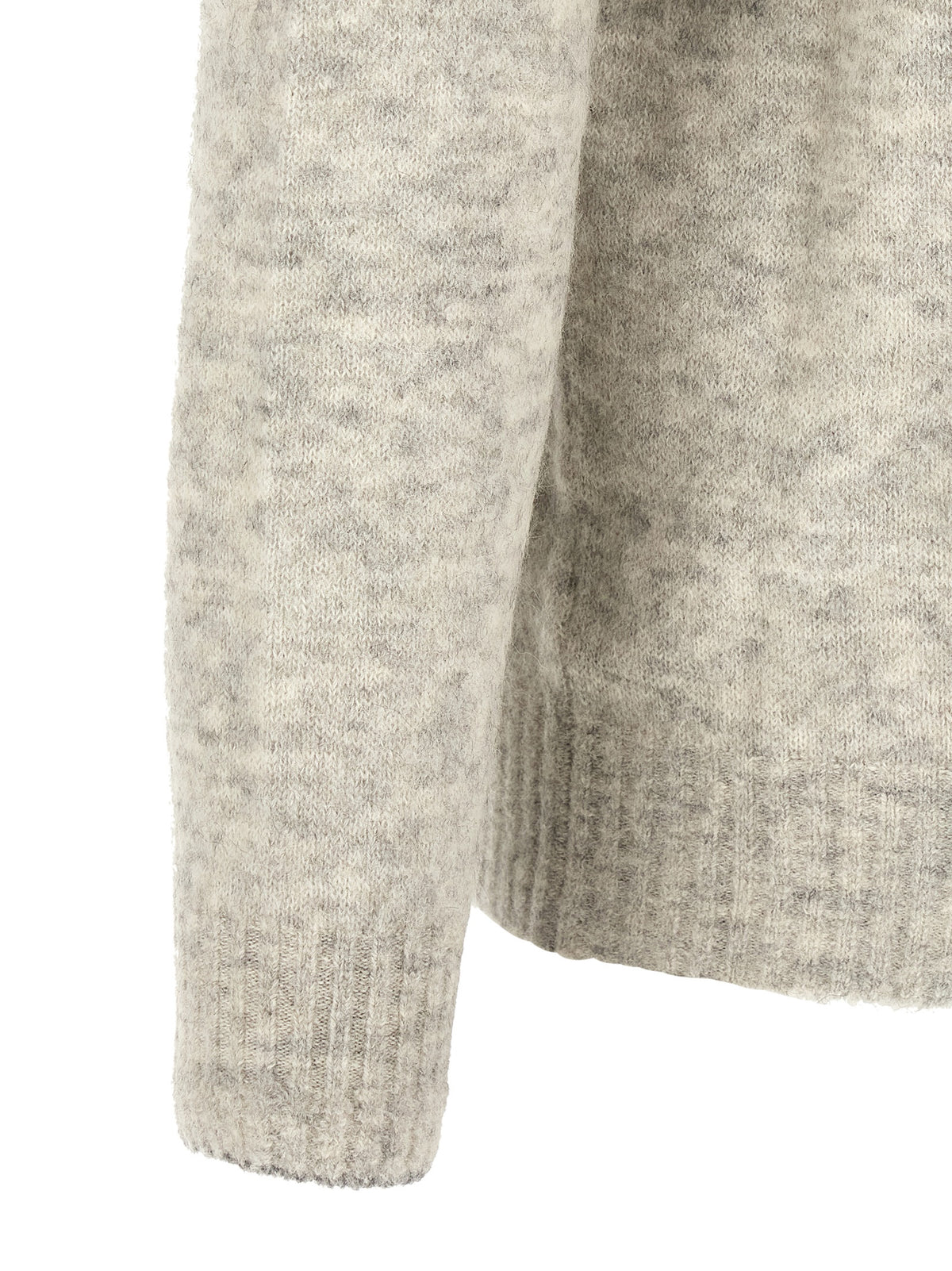 Cardigan by Brunello Cucinelli for men in cashmere leather & alpaca wool gray showcases a luxurious silhouette, meticulously detailed with a sophisticated and for a refined finish.