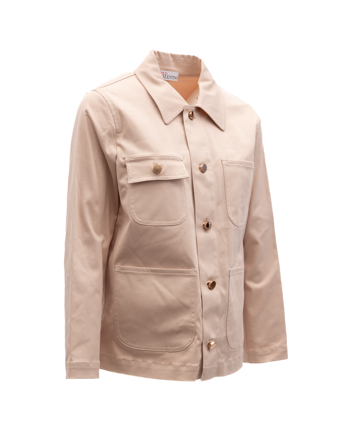 Valentino Garavani Women's Cotton Denim & Wool Overcoat - Beige Gold Nude