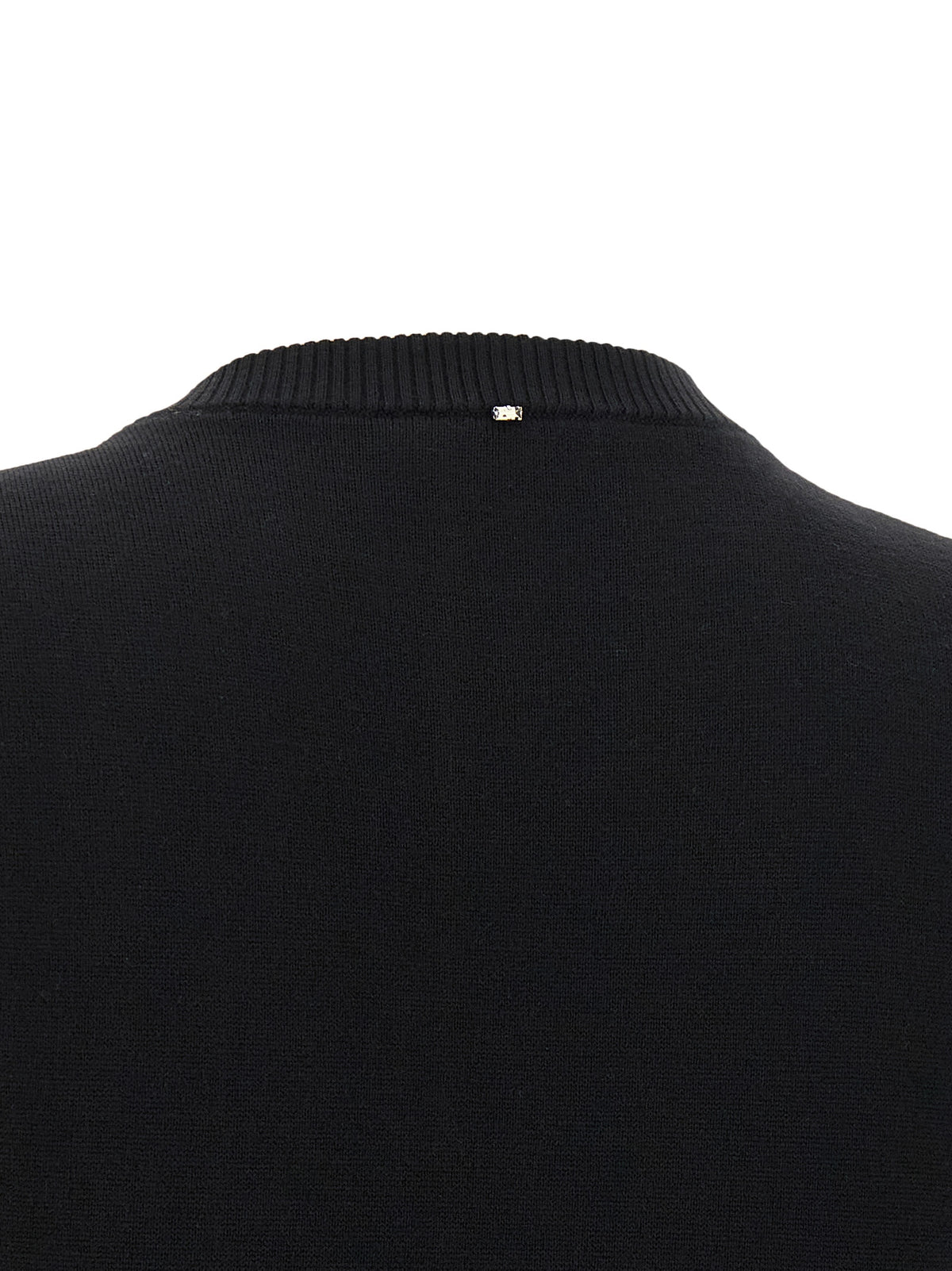 Tank Top by Sportmax for women in virgin wool & crystal black, patterned & signature showcases a sumptuous silhouette, artfully detailed with a sumptuous and for a truly sumptuous finish.