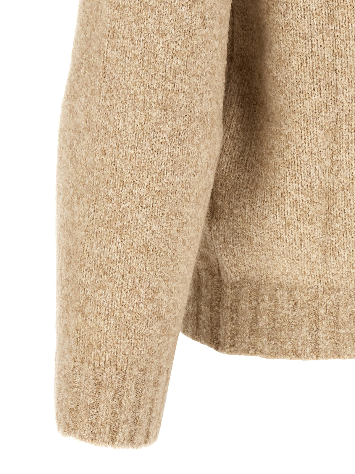 Cardigan by Brunello Cucinelli for men in silk cashmere virgin wool beige features a nuanced silhouette with a refined and nuanced detailing for a sophisticated look.