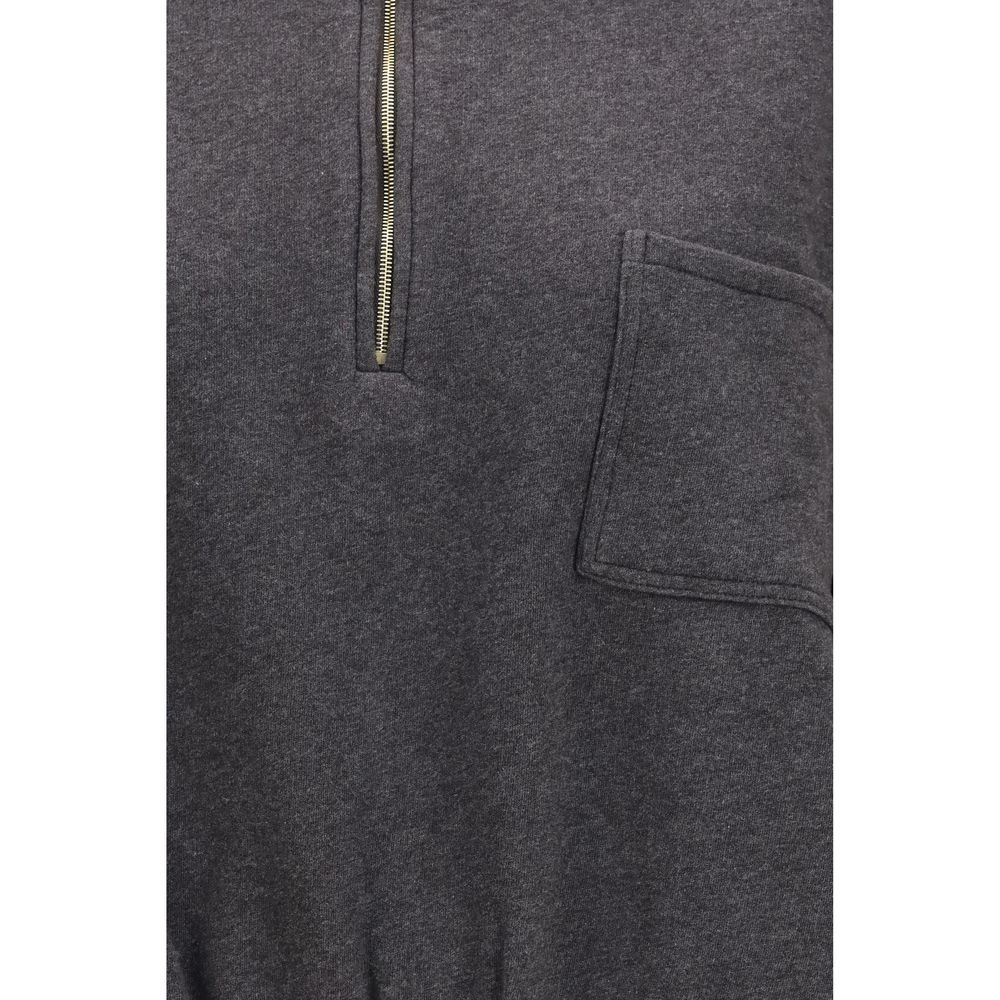 Darkpark Women's Crop Top Regular Fit Cropped Cotton Sweatshirt - Gray