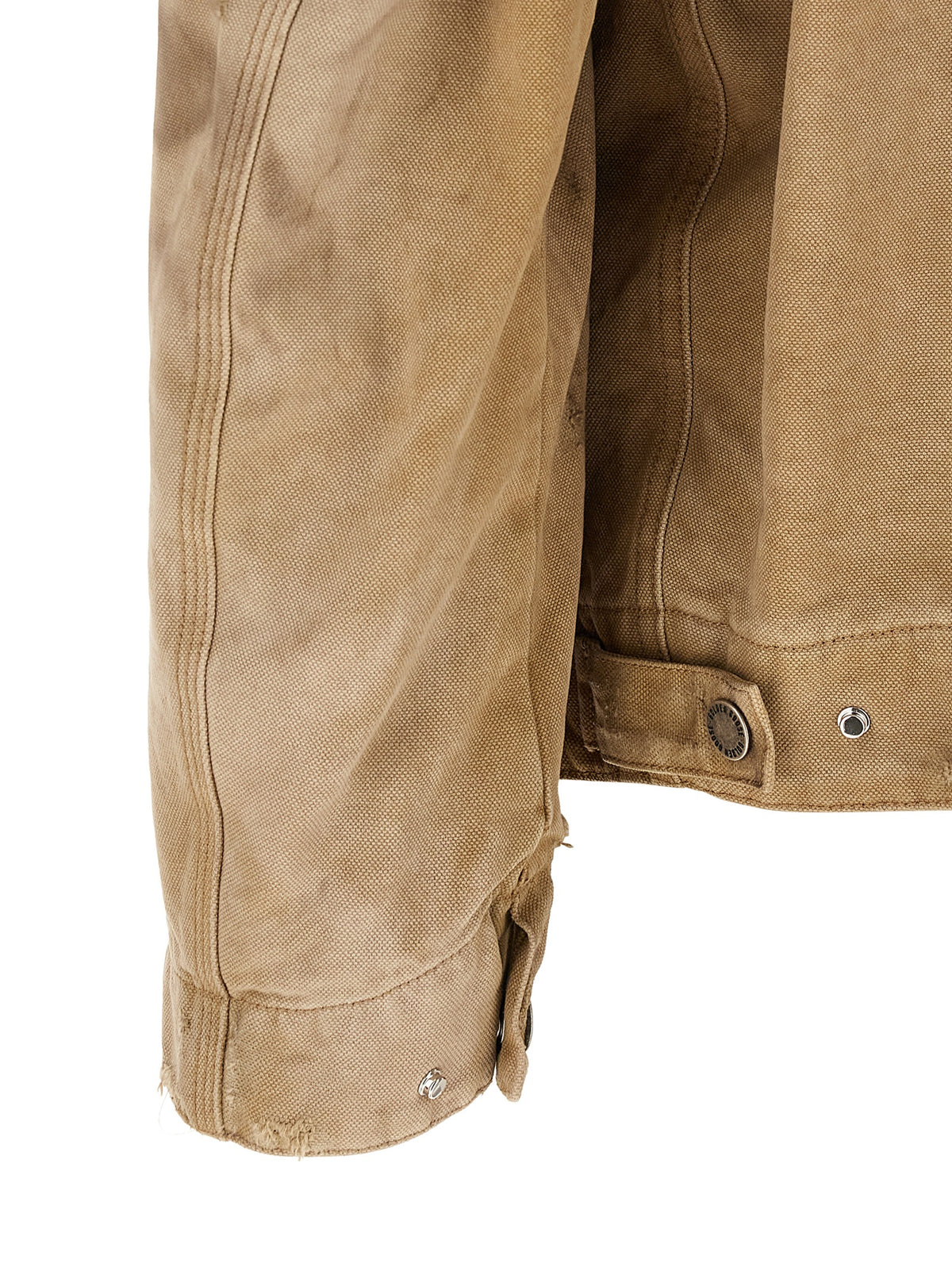 Windbreaker Jacket by Golden Goose for men in cotton corduroy beige & checked features an enduring silhouette, showcasing technical windproof and a sophisticated for a truly enduring aesthetic.