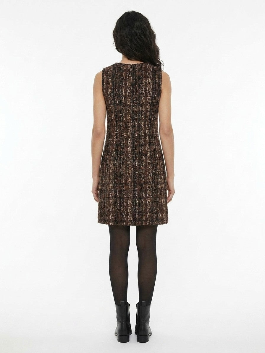 Dress by Dolce & Gabbana for women in mohair cashmere wool poly cotton beige & patterned features an magnificent silhouette, artfully detailed with a magnificent and that flows into an magnificent short.