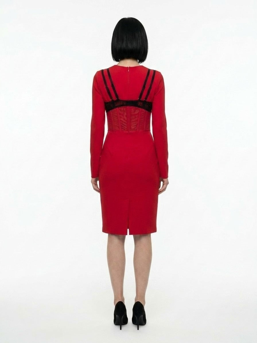 Dolce & Gabbana Bordeaux Elastane Cocktail Dress