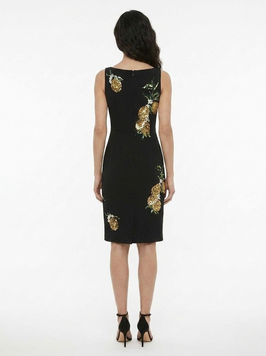 Dress by Dolce & Gabbana for women in cotton polyamide viscose & silk black & patterned features an sultry silhouette defined by a and , falling to an sultry short for a sultry look.