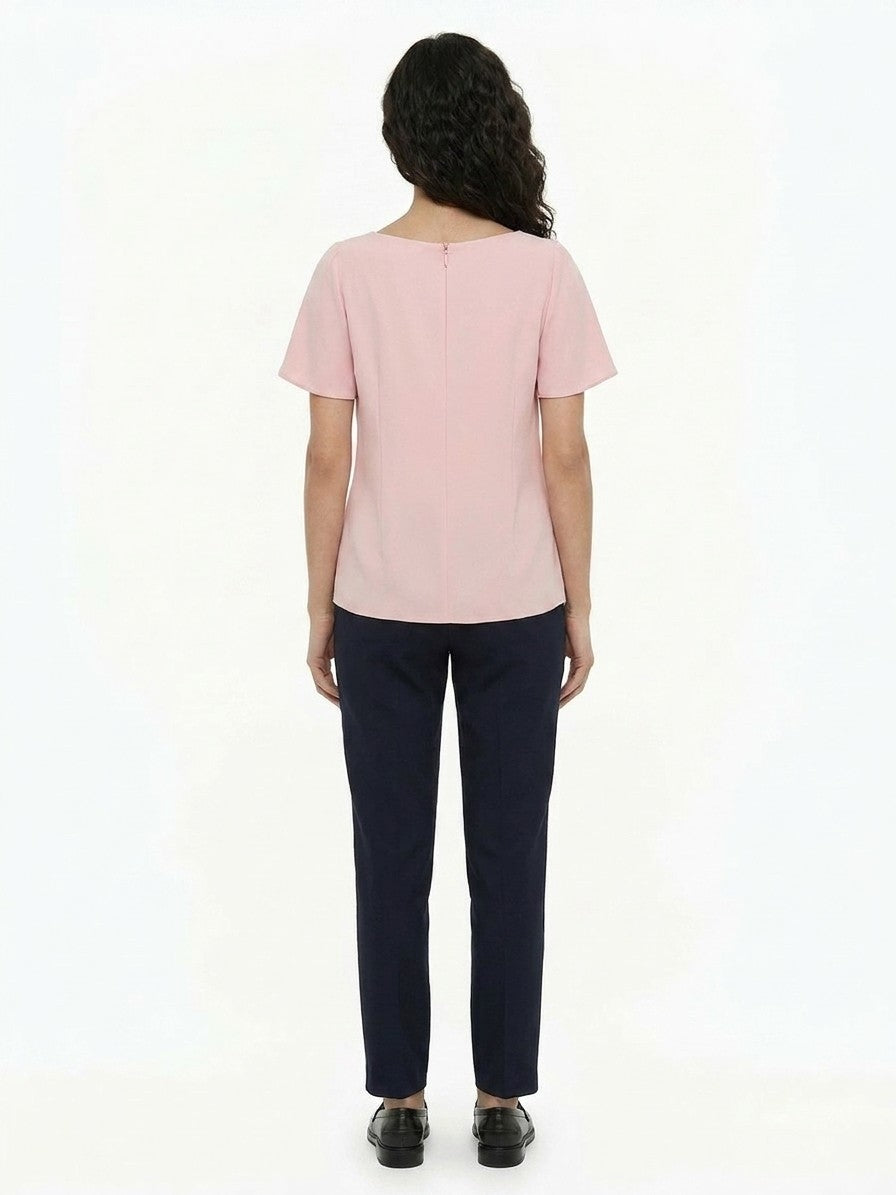 Shirt by Dolce & Gabbana for women in acetate elastane & viscose pink showcases a sharp silhouette, elegantly detailed with a sharp and sharp .