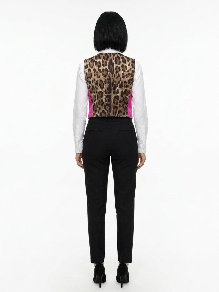 Vest by Dolce & Gabbana for women in polyamide & polyester pink features an contemporary silhouette, showcasing refined and a contemporary for a sophisticated layered look.