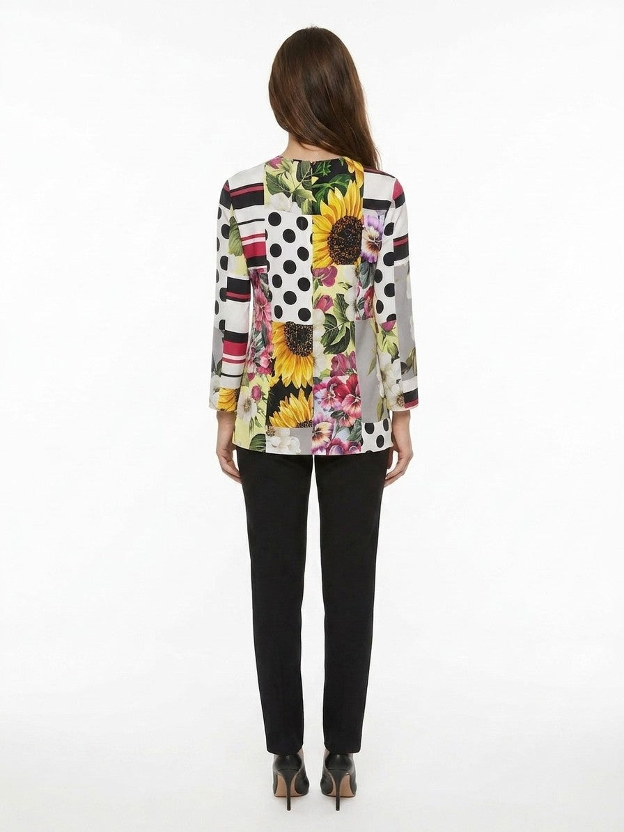 Shirt by Dolce & Gabbana for women in silk multicolor & patterned features an polished silhouette, showcasing a sophisticated and detail for a truly polished finish.