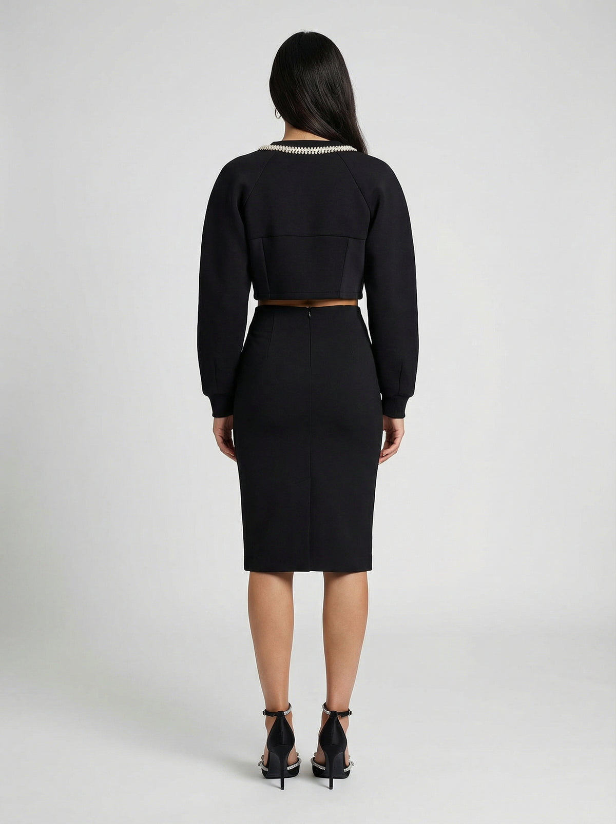 Activewear Sweatshirt by Dolce & Gabbana for women in cotton polyamide & viscose black showcases a athletic silhouette with sleeves, a athletic , and high-performance for a athletic aesthetic.