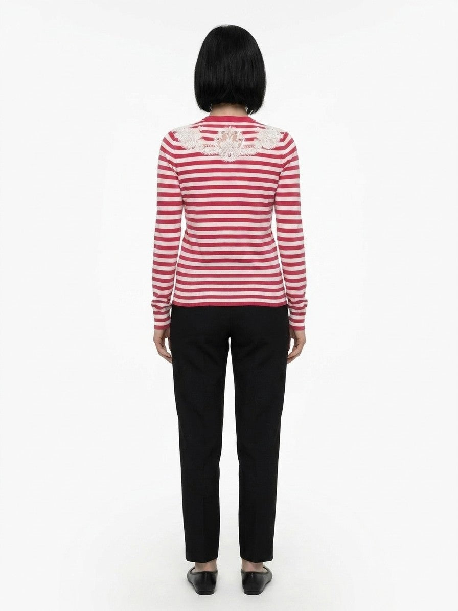 Cardigan by Dolce & Gabbana for women in silk multicolor presents a textural silhouette, artfully finished with a textural and for a sophisticated, textural look.