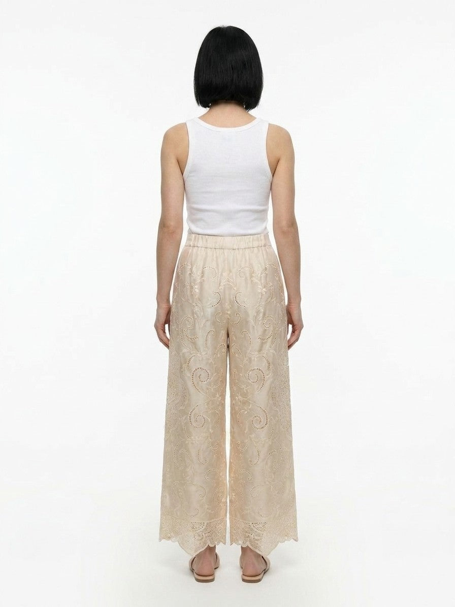 Dolce & Gabbana White Cotton Casual Pants