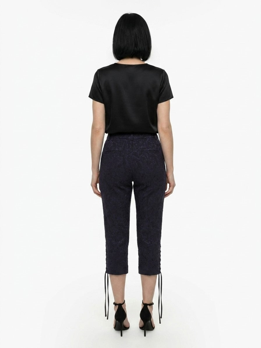 Joggers by Dolce & Gabbana for women in cotton plush & viscose blue features an sartorial and long with a cut for a sartorial finish.