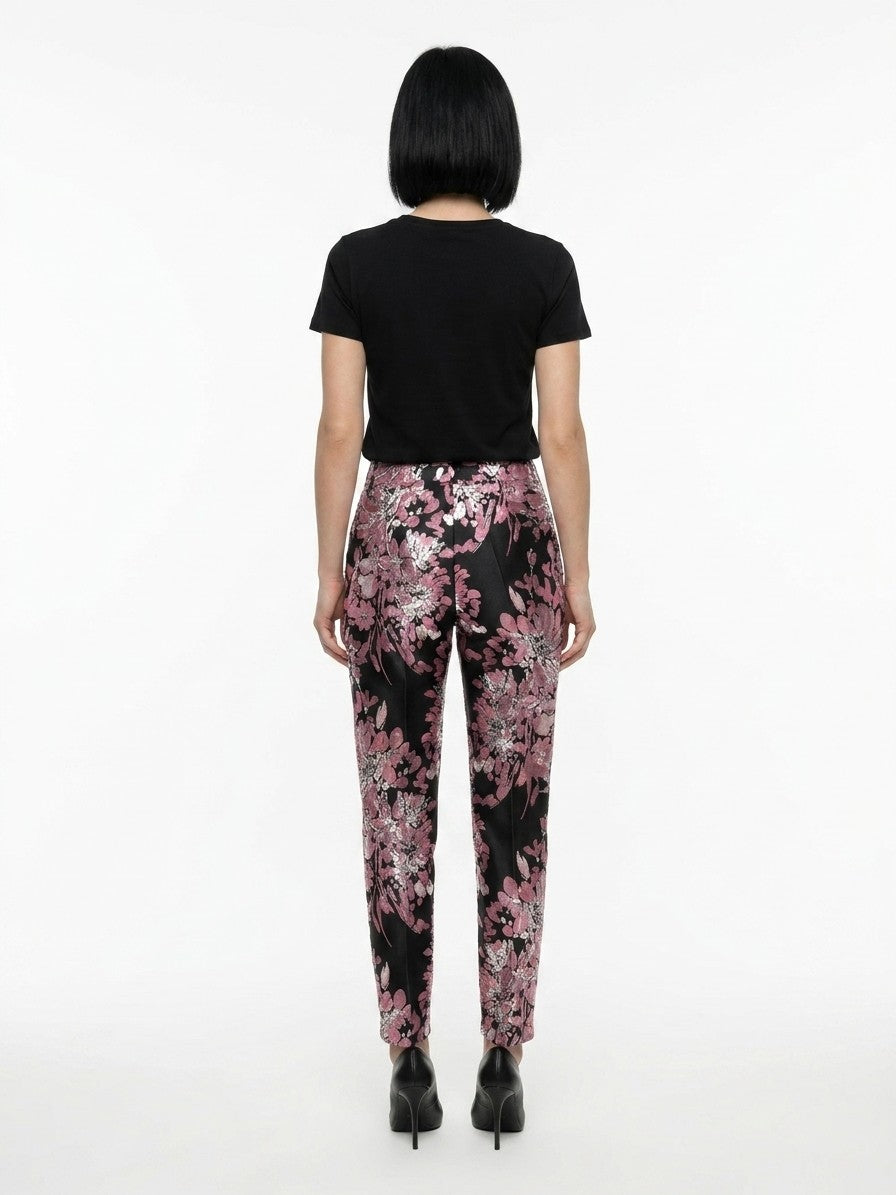 Trousers by Dolce & Gabbana for women in polyamide polyester & metallized fiber multicolor presents a smart silhouette, meticulously detailed with a smart , a smart long, and a smart .
