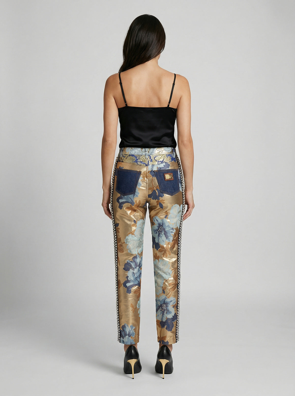 Jeans by Dolce & Gabbana for women in cotton denim polyester & viscose blue features an refined tailoring silhouette, showcasing a premium with a and long cut for a refined tailoring look.