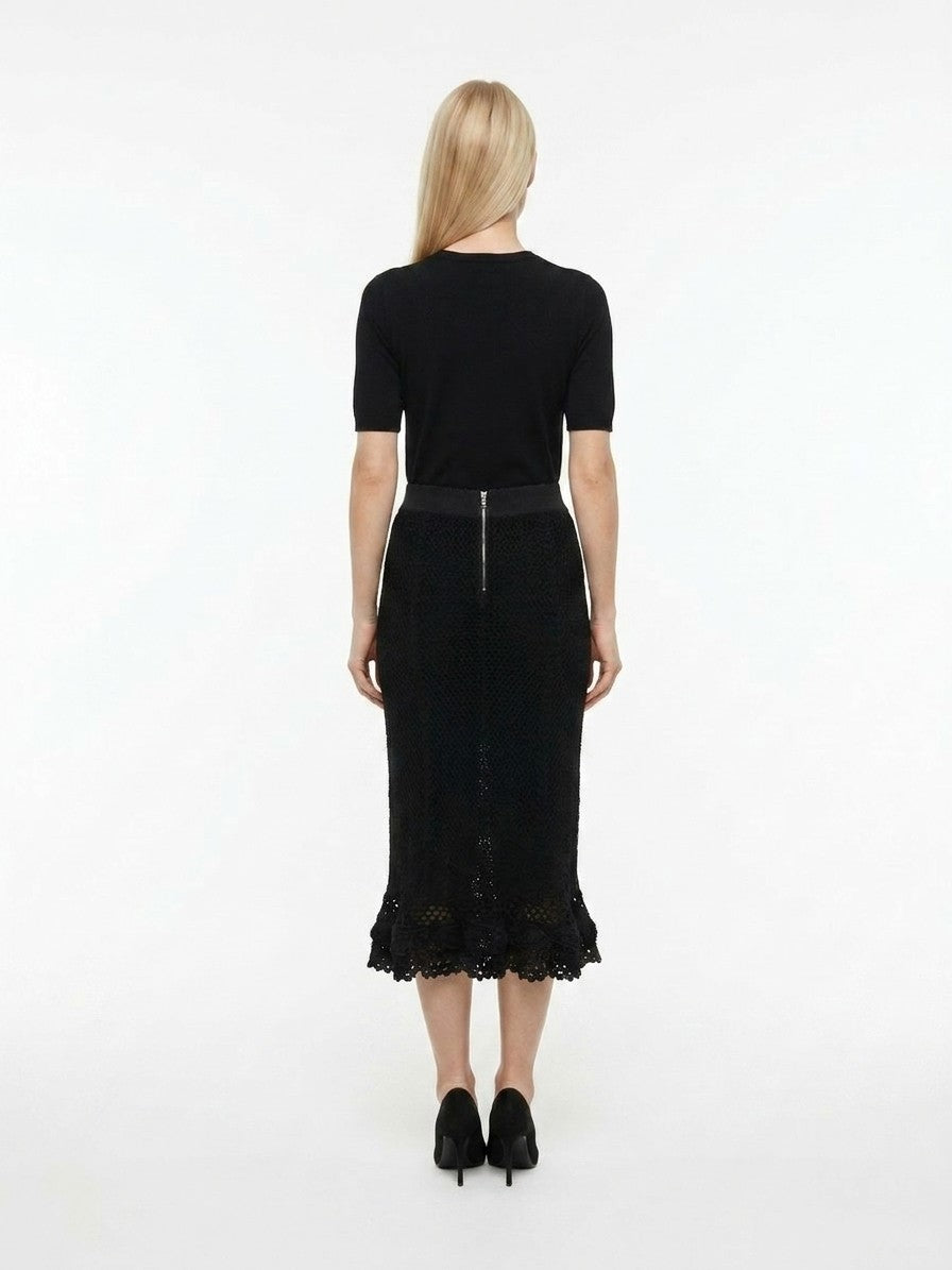 Dolce & Gabbana Black Virgin Wool Casual Dress