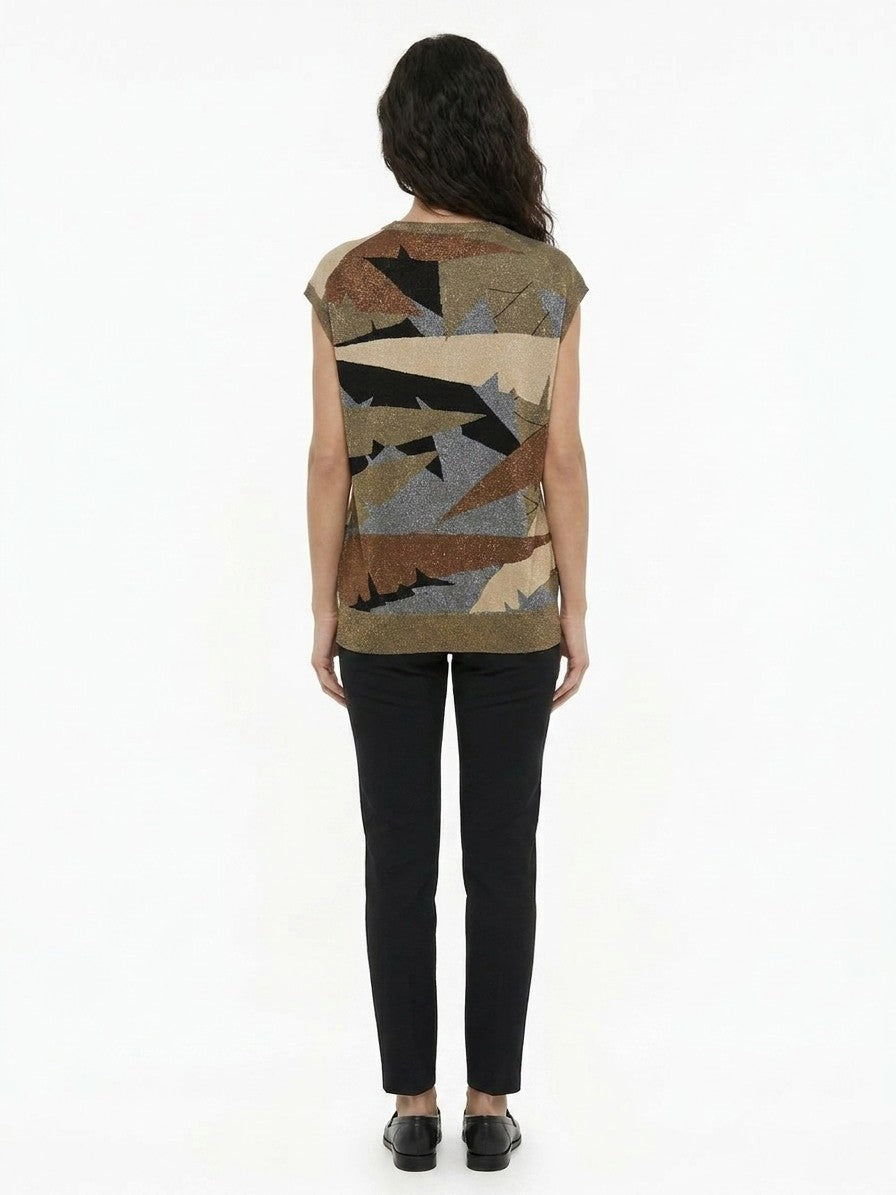 Tank Top by Dolce & Gabbana for women in cashmere polyester viscose & virgin wool multicolor showcases a sublime silhouette, with and details for a sublime finish.