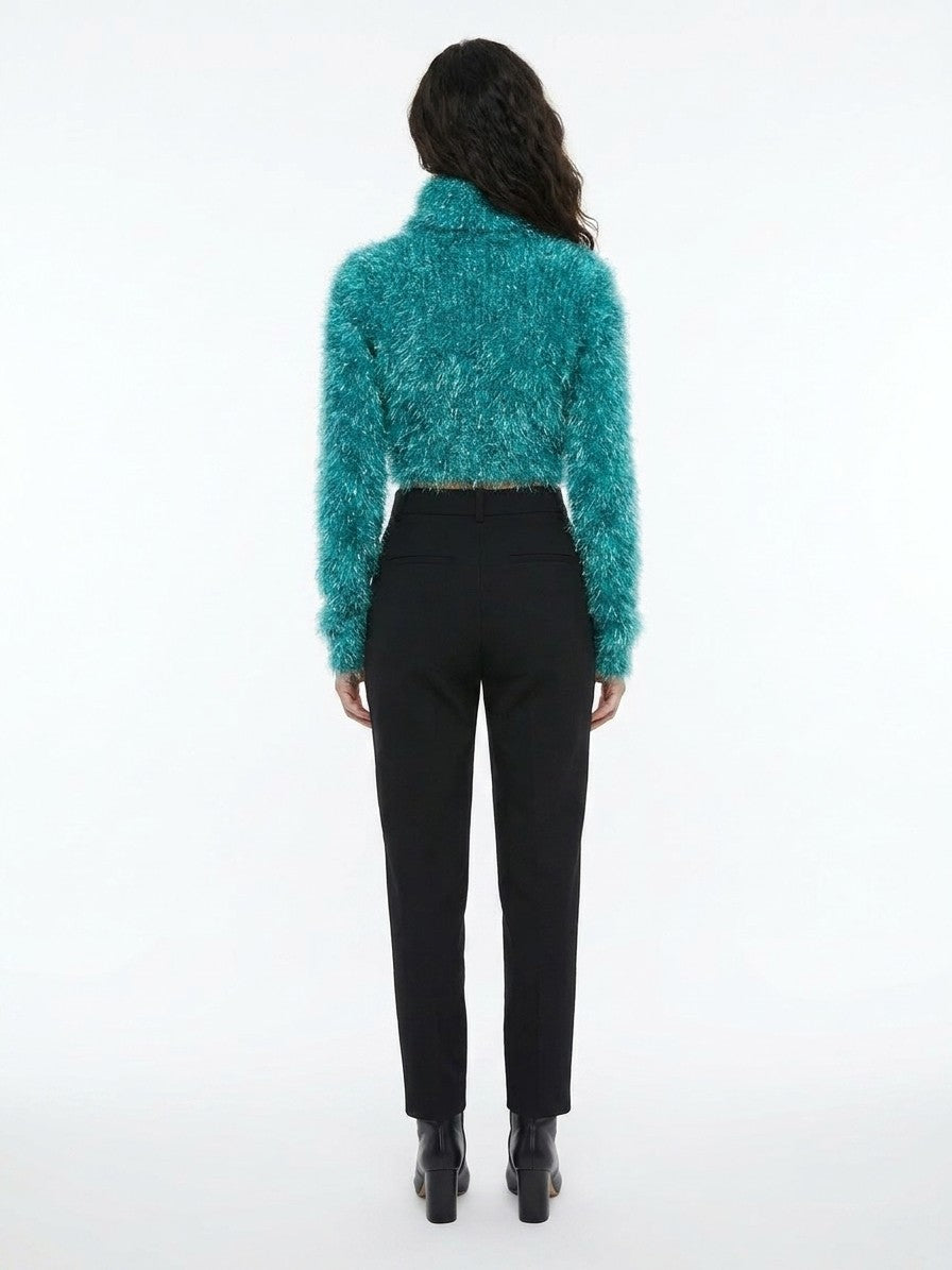 Sweater by Dolce & Gabbana for women in polyamide polyester & virgin wool blue features an tactile silhouette, showcasing a sophisticated and tactile for a refined finish.