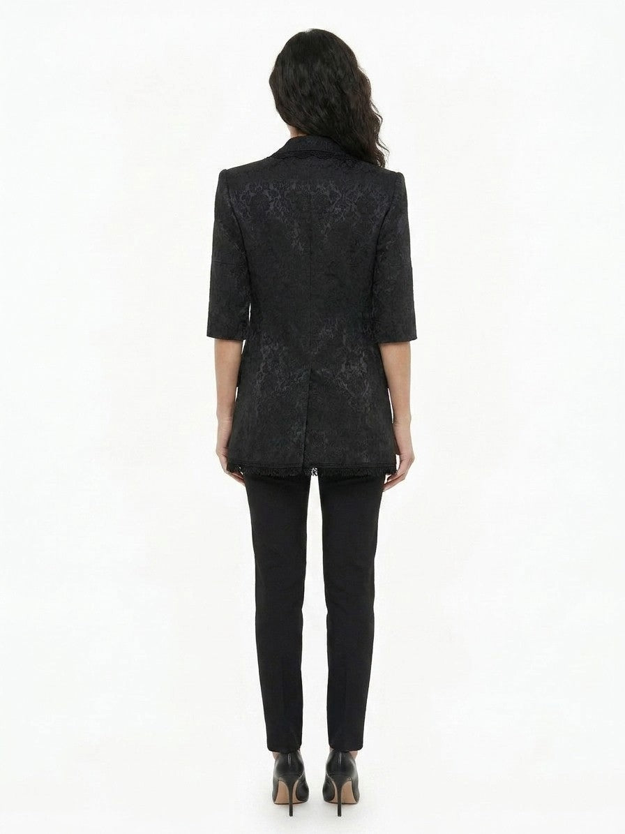 Dolce & Gabbana Black Silk Blazer