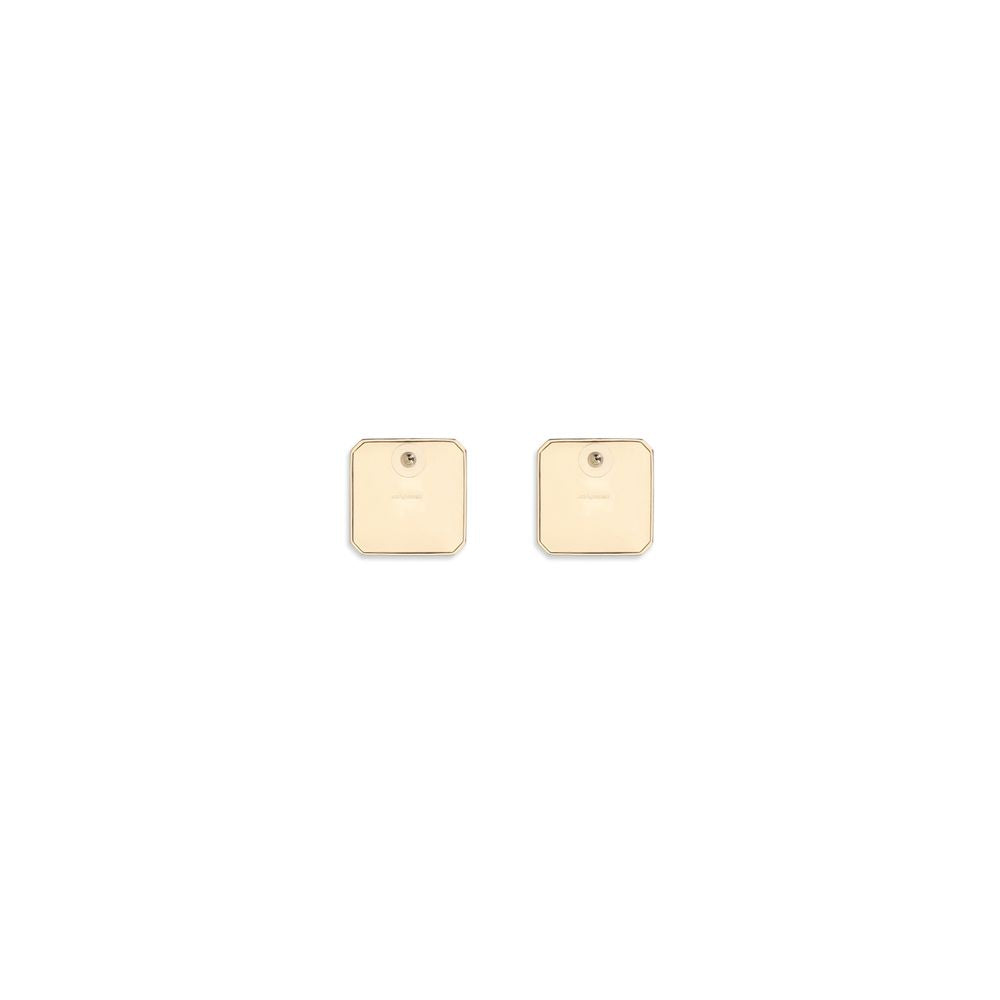 Self-Portrait Women's Stud Gold Brass & Enamel Earrings - Brown Gold