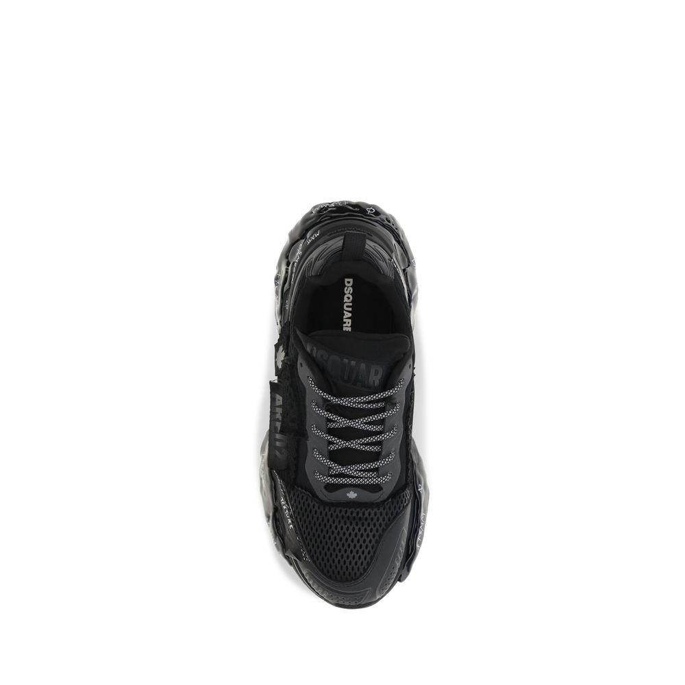 Dsquared² Men's Athletic Polyester & Polyurethane Sneakers - Black